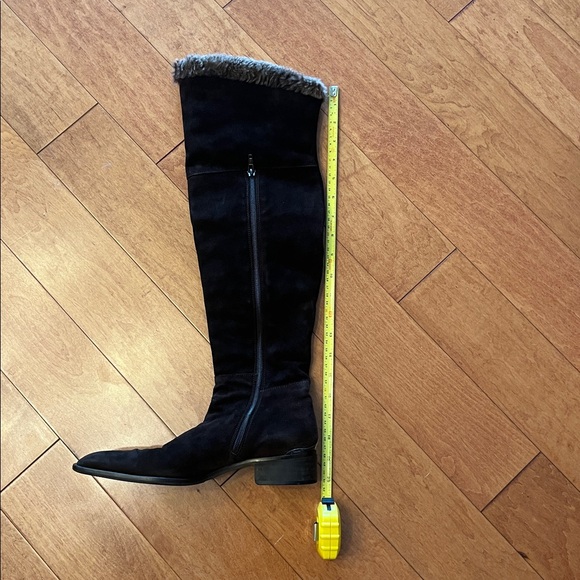 Brown suede Aquatilia over the knee boots with faux fur - Picture 5 of 14